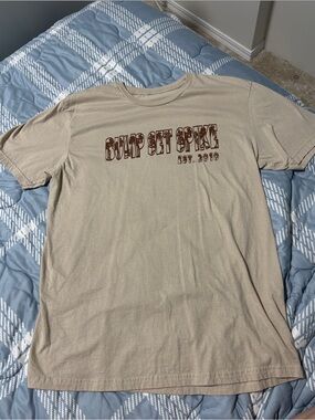 Aspire Woman’s Beige T‑Shirt with Brown Graphic